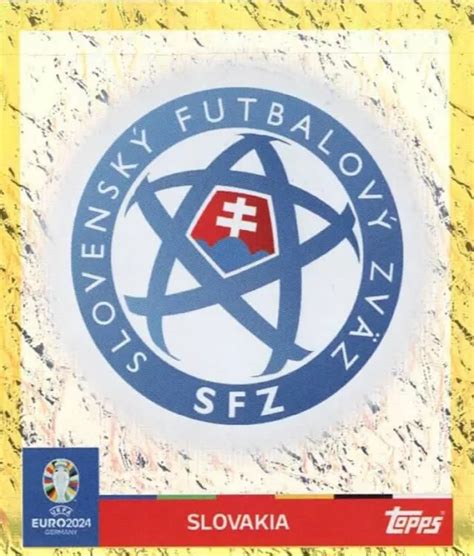 TOPPS UEFA EURO 2024 Sticker Swiss Edition Yellow SVK 1 Logo