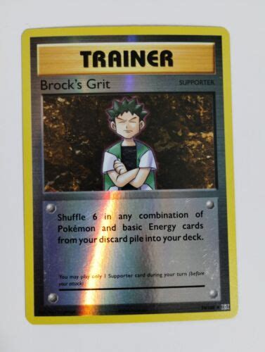 Pokemon Tcg Brock S Grit Xy Evolutions Reverse Holo Ebay