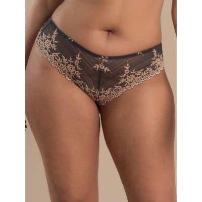 Calcinha Maxi Renda Embrace Lace Chumbo E Nude Cinza Compre Agora Dafiti Brasil
