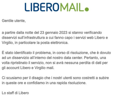 Libero Mail non funziona: perché? - Cose di computer