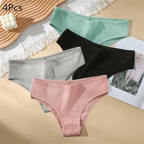 Calcinhas De Algod O Monocrom Ticas Para Mulheres Cuecas Femininas Cuecas Sexy Cuecas Lingerie