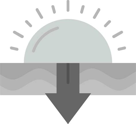 Sunset Grey Scale Icon Vector Art At Vecteezy