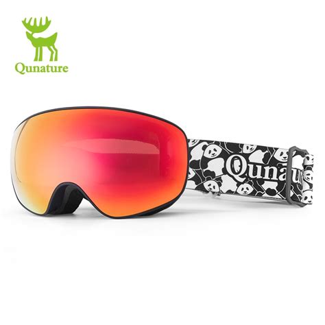 Qunature Ski Goggles Anti Fog Color Changing Glasses Double Layer Lens