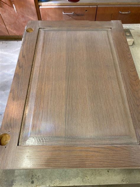 General Finishes Ash Gray Gel Stain On Golden Oak Artofit