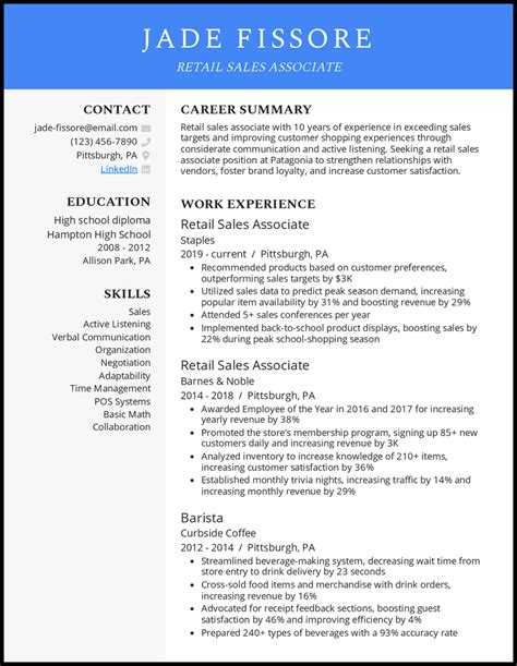 7 Sales Associate Resume Examples For 2024