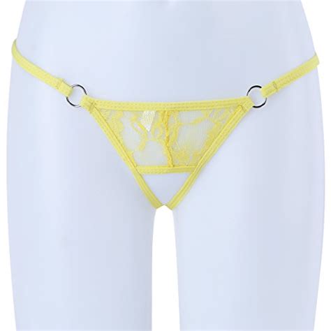 Msemis Femme Slip Sexy En Dentelle G String Tanga Lingerie Invisible String Ficelle Culotte