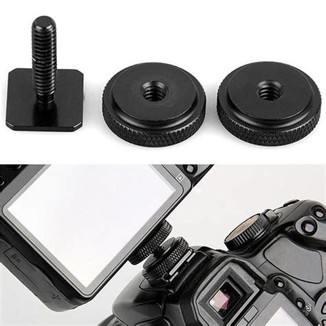 Double Conversion Screw Flash Metal Hot Shoe Mounts Camera Flash Adapter Upgrade Photography