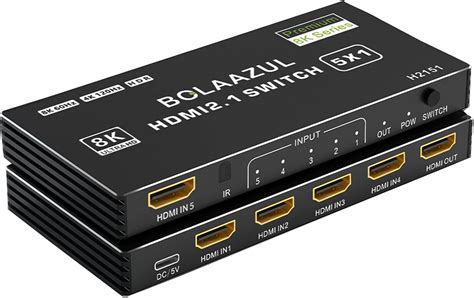 8K HDMI 2 1 Switch 120Hz 4K 5 In 1 Out Bolaazul 8K 60Hz HDMI 2 1