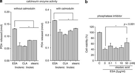 ESA Activates Ser Thr Phosphatase Calcineurin A Enzymatic Activity