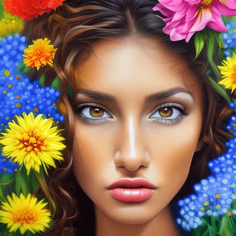 Stunning 8k Latina Woman Oil Painting Creative Fabrica