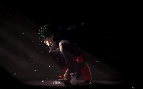 My Hero Academia anime on black background 4K wallpaper download