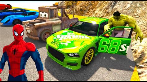 Homem Aranha Hulk Batman Carros Desenho Animados Em Portugues Youtube