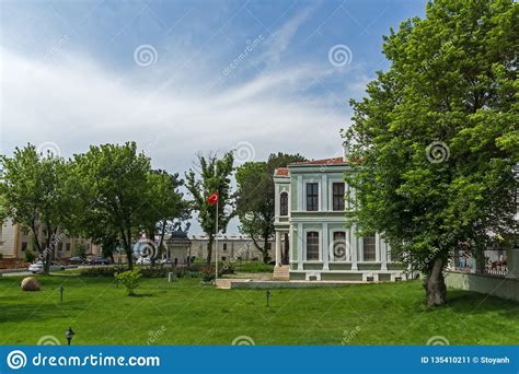 Park and Typical Building in the Center of City of Edirne, East Thrace ...