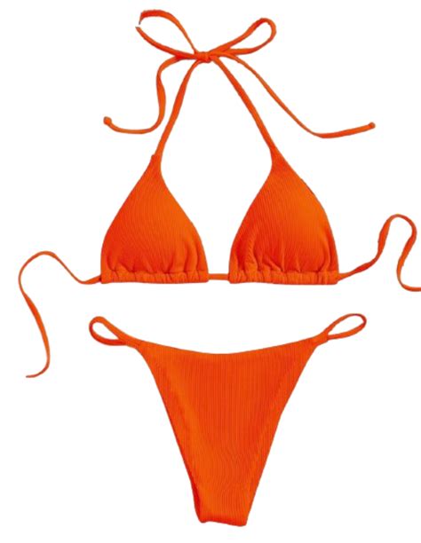 Swimwear Rib Tie Back Halter Triangle Bikini Set Shop Today Get It Tomorrow Takealot