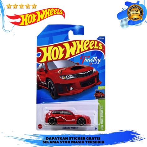 Merah Hot Wheels Subaru Wrx Sti Red Hw Hatcback Timothy Diecast