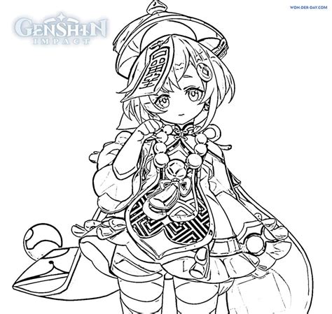 Genshin Impact coloring pages - Printable coloring pages