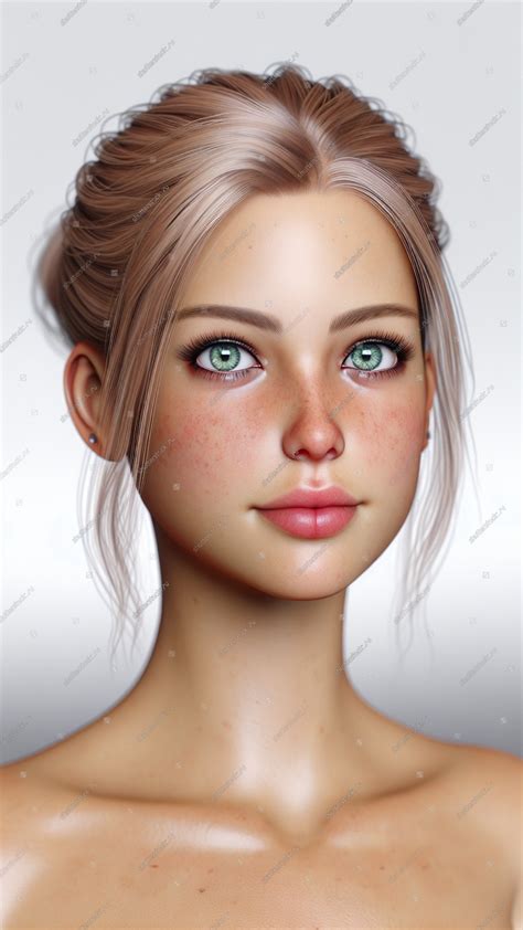 Female Short Tied Blonde Hair Blue AI Generated Image 2510529401 Shutterstock