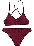 Amazon Sweatyrocks Women S Sexy Bikini Set Lace Up Solid Color Two Piece Bathing Swimwear