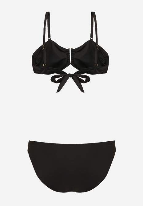 Czarne Bikini Dwucz Ciowe Biustonosz Z Metaliczn Wstawk I Majtki Elastyczne Adrastea Renee