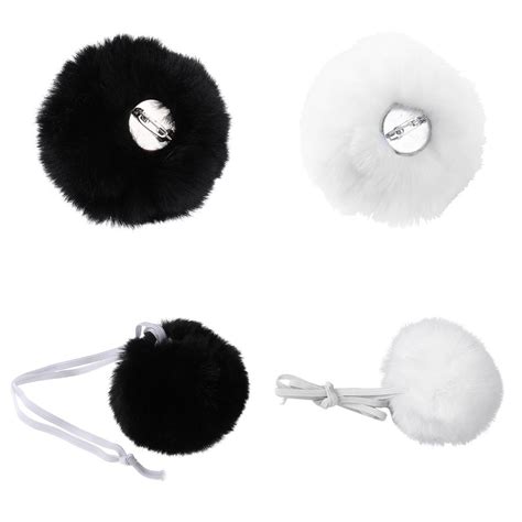 Милый плюшевый тканевый кролик с хвостом кролика, шарик с резинкой или ...