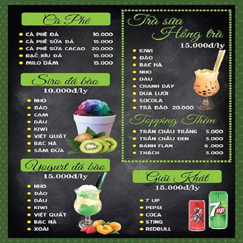 In Menu Mẫu Thực Đơn Đẹp Chuyên Nghiệp Tại Hà Nội