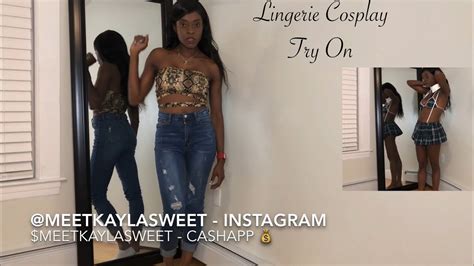 LINGERIE Try On 3 Sexy Uniforms Onlyfans Model NEW Website YouTube