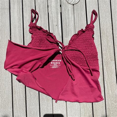 Frankies Bikini Dark Red Top Small Brand New Depop