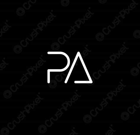 Letter Pa Alphabet Logo Design Vector The Initials Of The Stock