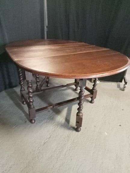 Antique Drop Leaf Table With Barley Twist Legs Tullochs Auctions