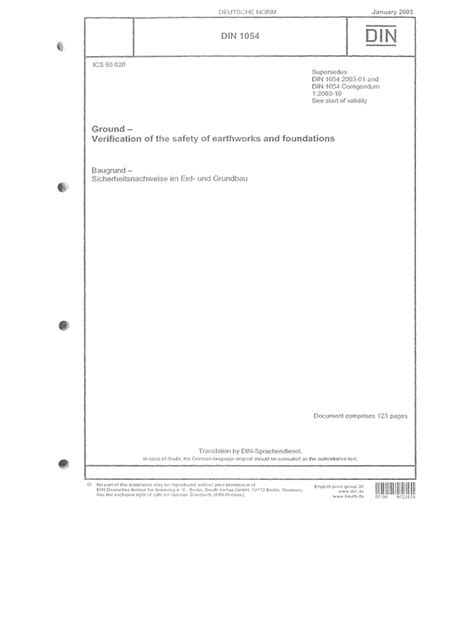 Din 1054-2005-01 | PDF