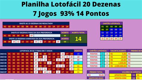 Lotof Cil Planilha Dezenas Jogos Fixas Pontos Em