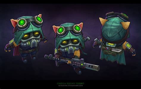 Omega Squad Teemo, Cody Bunt | Hand painted textures, Character design, Hand painted