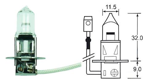 Halogen Bulb H3 12V 55W Clear Headlight Bulb