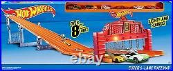Car Track Set Hot Wheels Super Lane Raceway Track Super Race Cars Playset Set Fold Up New