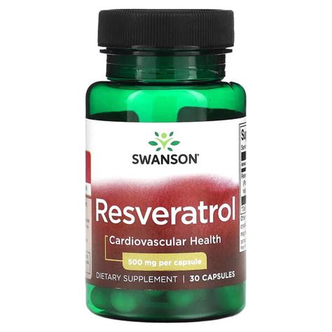 Swanson Resveratrol 500 Mg 30 Capsules