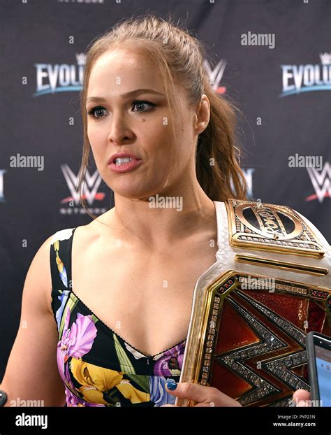 NEW YORK NY OCTOBER 28 Ronda Rousey Attends The WWE First Ever All