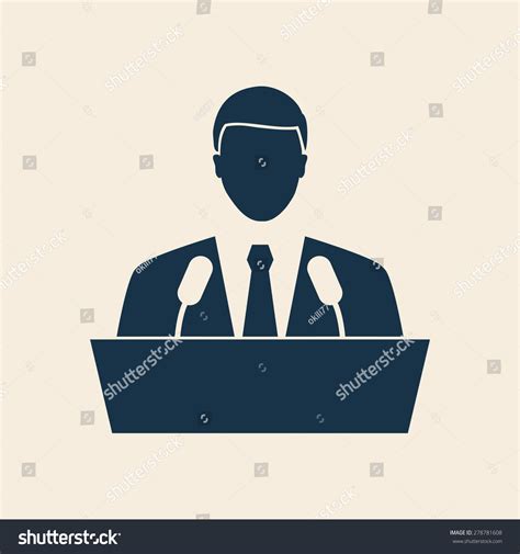 Speaker Icon Male Speakerspeaker Man Illustration Stock Vector