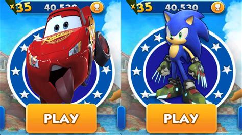 Tag With Ryan Vs Sonic Dash Lightning Mcqueen Vs Sonic Dash Boscage