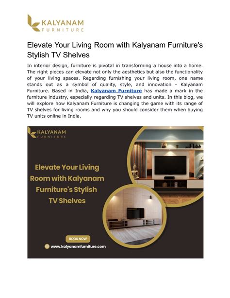 PPT Elevate Your Living Room With Kalyanam Furniture S Stylish TV