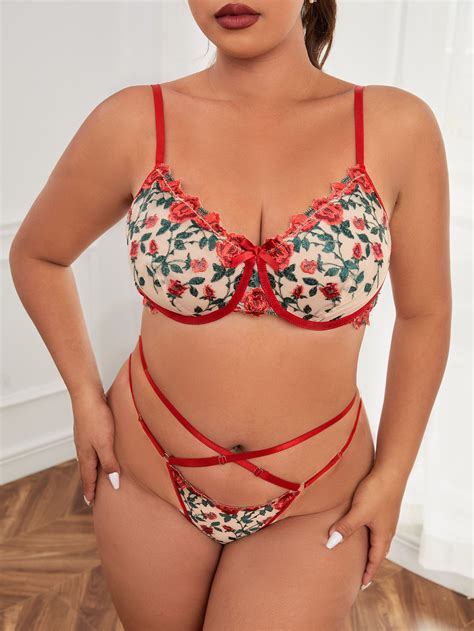 Shop Deep Love Sexy Red Lingerie Transparent Plus Size