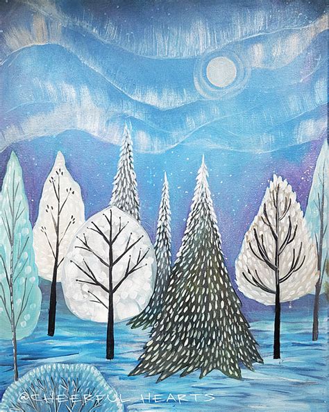 WHITE BEAR LAKE YMCA - "WINTER FOREST" 16 X 20 canvas | Cheerful Hearts