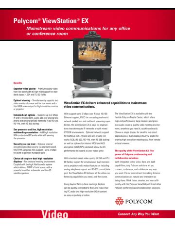 polycom viewstation  specifications manualzz