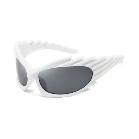 Солнцезащитные очки y2k Зигзаги Неоновые Радужные линзы Rave Shade ...