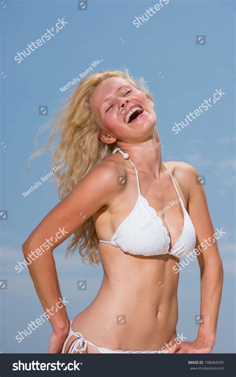 Woman White Bikini On Beach Stock Photo 198684395 Shutterstock