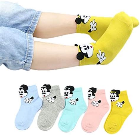 Babys Socks Paia Di Calzini Antiscivolo In Cotone Anime Con Motivo A