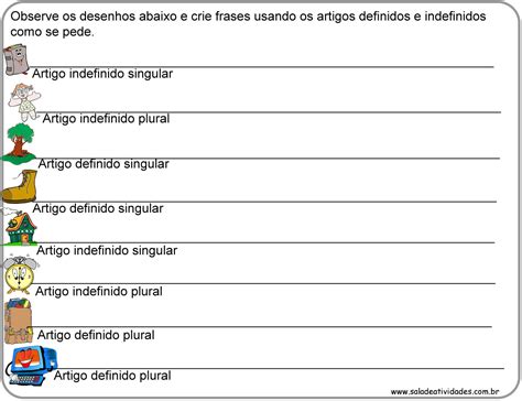 Artigo Definido E Indefinido 5 Ano