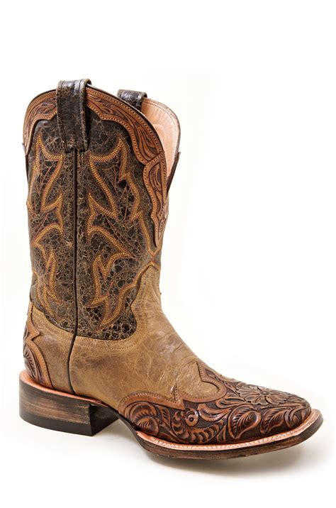 Pungo Ridge Stetson Ladies Jack Boots Whand Tooled Wingtip And Crown