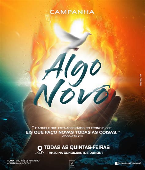 Campanha Algo novo Cartazes religiosos Cartazes cristãos Ideias