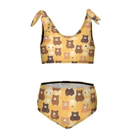 Cartoon Cute Bear Girl S Piece Bikini Set Beach Sport Swimsuit Swimwear Y Cm