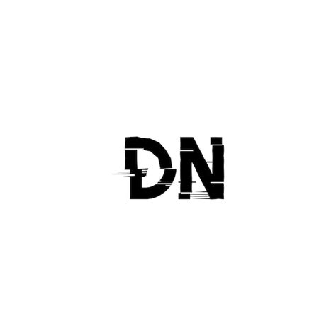 Dn Monogramme Logo Design Lettre Texte Nom Symbole Monochrome Logo